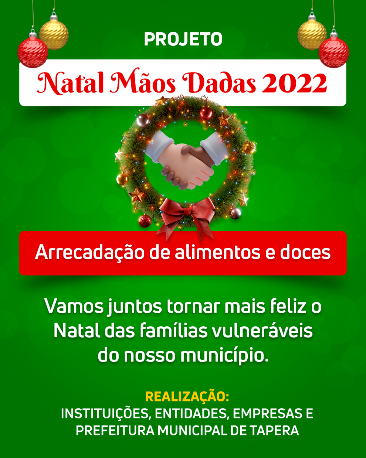 PROJETO NATAL MÃOS DADAS 2022 PROJETO NATAL MÃOS DADAS 2022