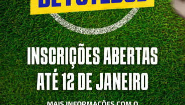 INSCRI��ES ABERTAS PARA O CAMPEONATO MUNICIPAL DE FUTEBOL