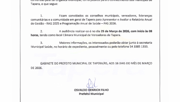 EDITAL N�058/2026 - RAG 2025 | PAS 2026