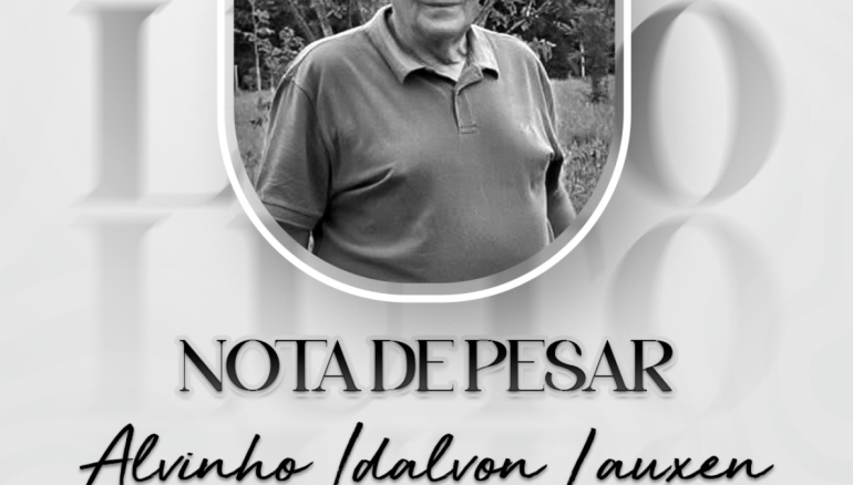 NOTA DE PESAR - ALVINHO LAUXEN